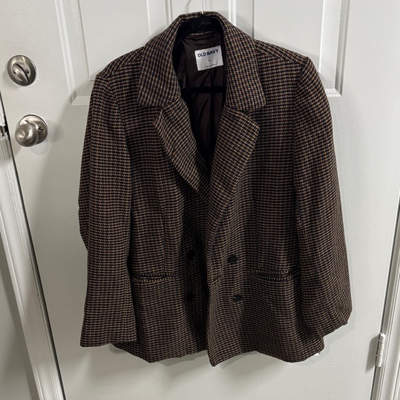 Old Navy Jackets & Blazers - Old Navy Brown Houndstooth Women's Jacket